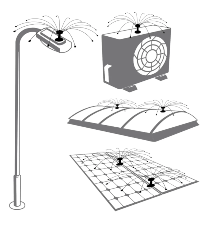 Birdshield Longlegs - Tauben- & Vogelabwehr ohne Spikes Taubenabwehr ohne Spikes für Lichtkuppeln, Solarpanele etc.